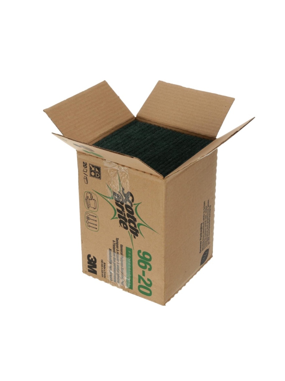 Scotch Brite Green General Purpose Scouring Pads - 20 Pack - Picture 2 of 4